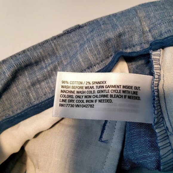 Cat & Jack Boys Slim Fit Adjustable Waist Pants L Blue Cotton Blend Front pocket - Picture 5 of 9